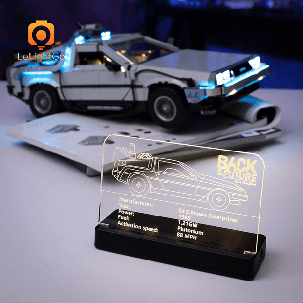 LED Nameplate for Back to the Future Time Machine 10300