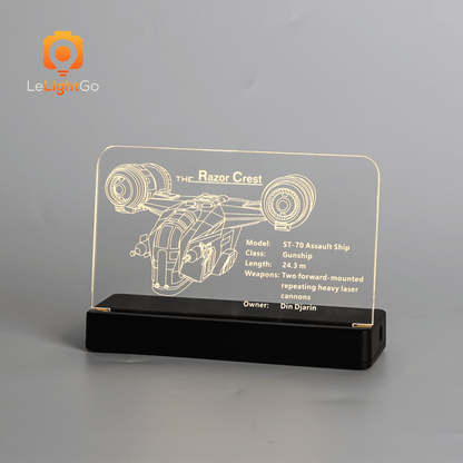 LED Nameplate for The Razor Crest 75331