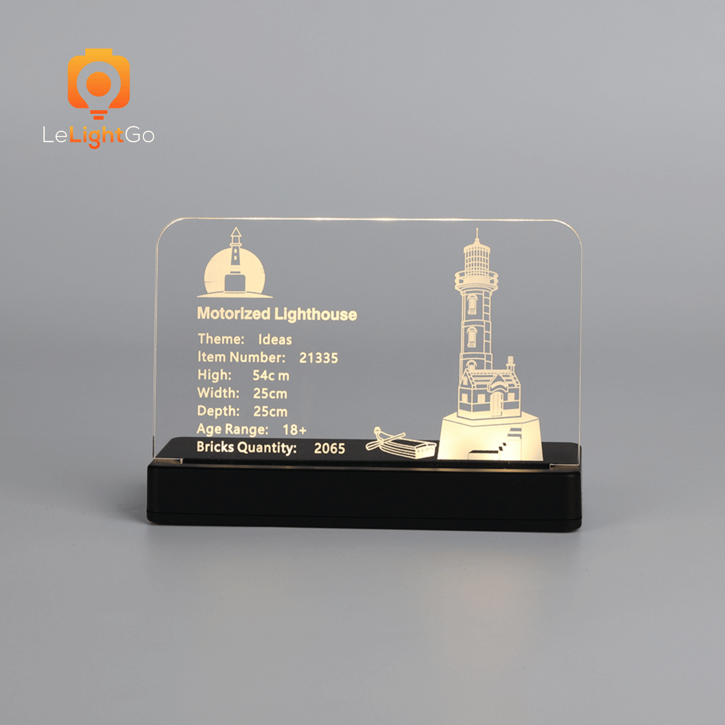 LED Nameplate for Motorized Lighthouse 21335