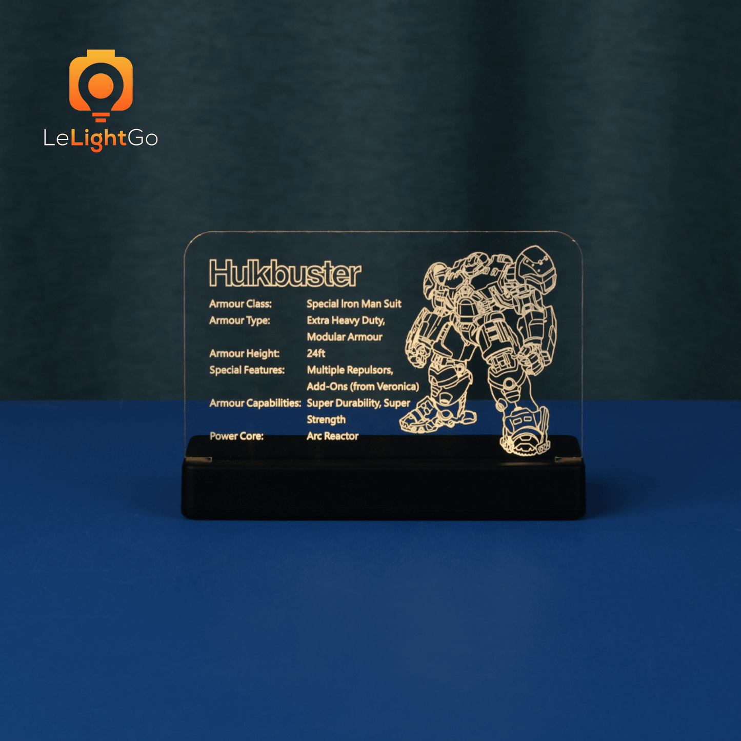 LED Nameplate for Hulkbuster 76210