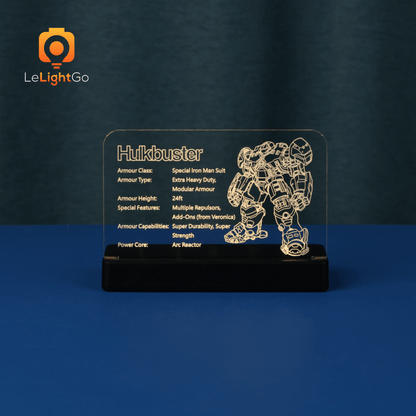 LED Nameplate for Hulkbuster 76210