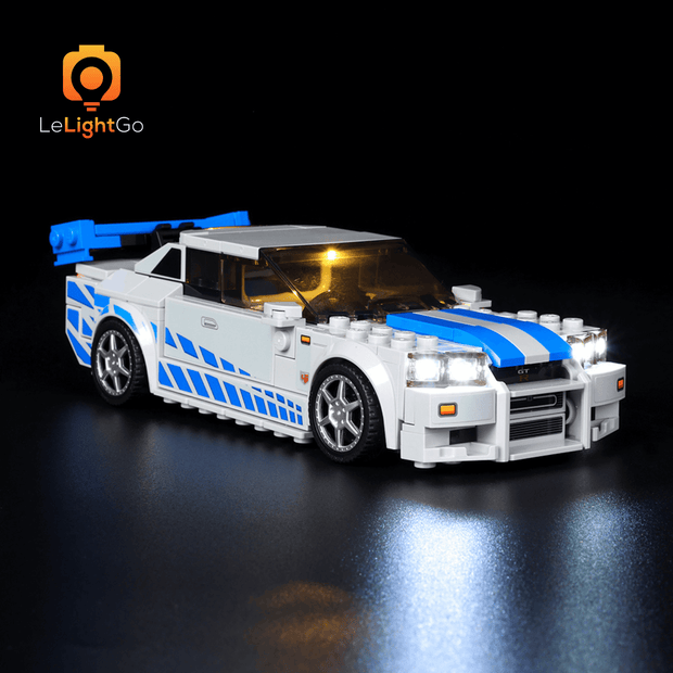 LIGHTAILING Light for Lego- 76917 2-Fast-2 Furious Nissan Skyline GT-R  (R34) - Led Lighting Kit Compatible with Lego Building Blocks Model - NOT