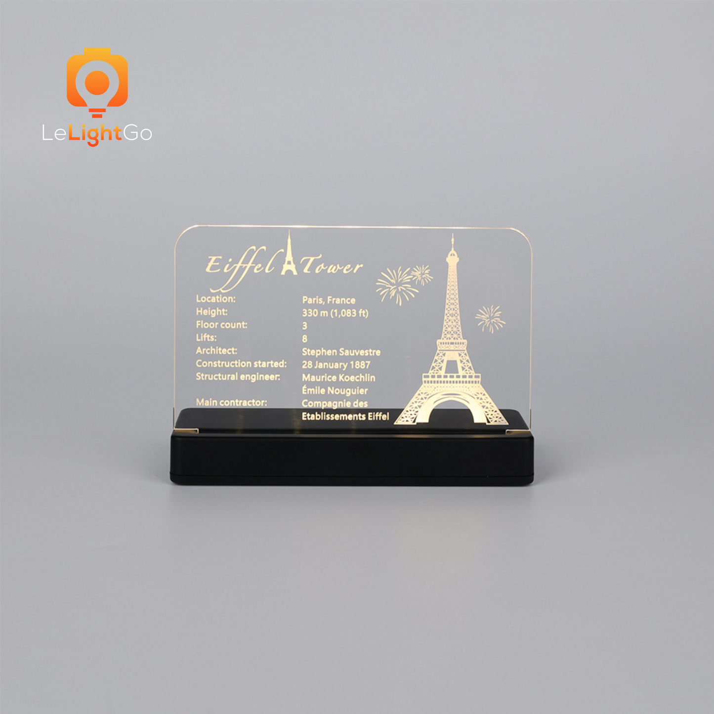 LED Nameplate for Eiffel Tower 10307