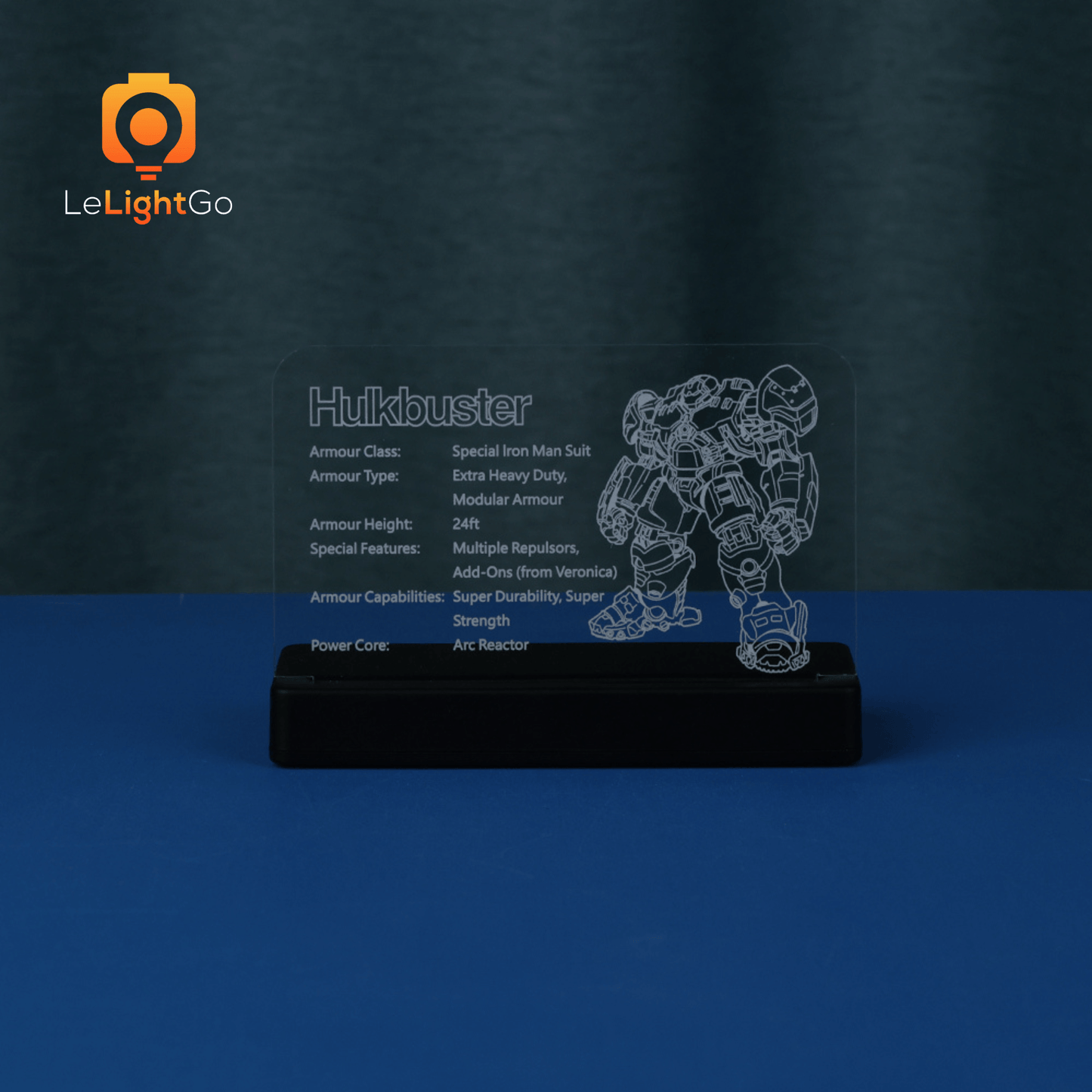 LED Nameplate for Hulkbuster 76210