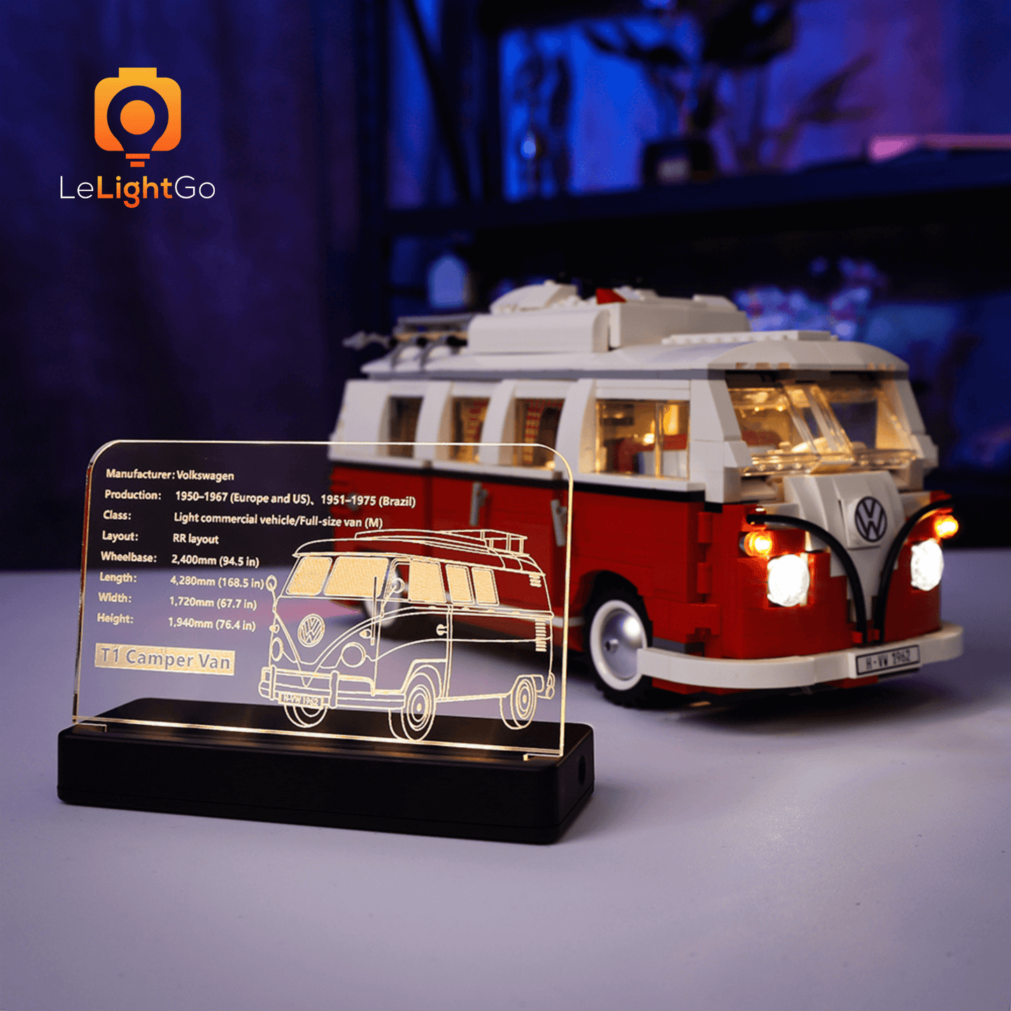 LED Nameplate for Volkswagen T1 Camper Van 10220