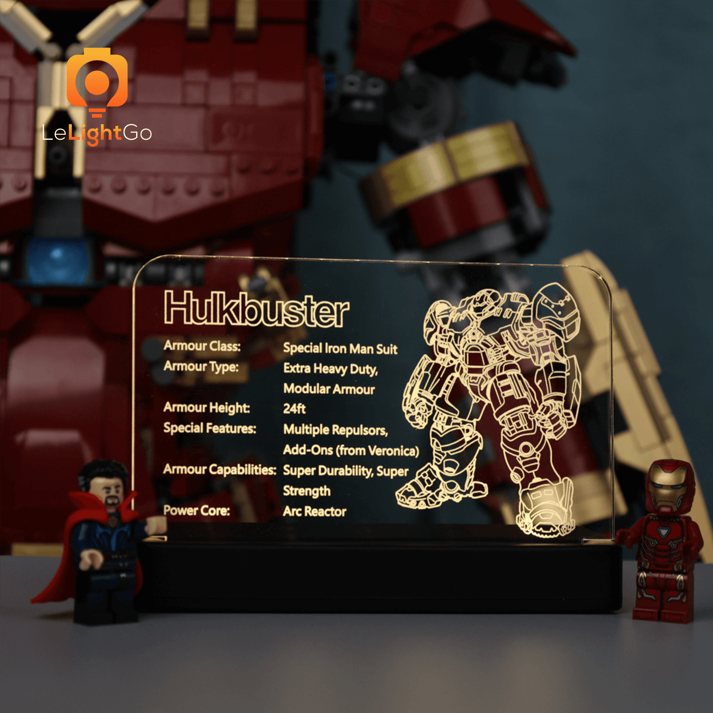 LED Nameplate for Hulkbuster 76210