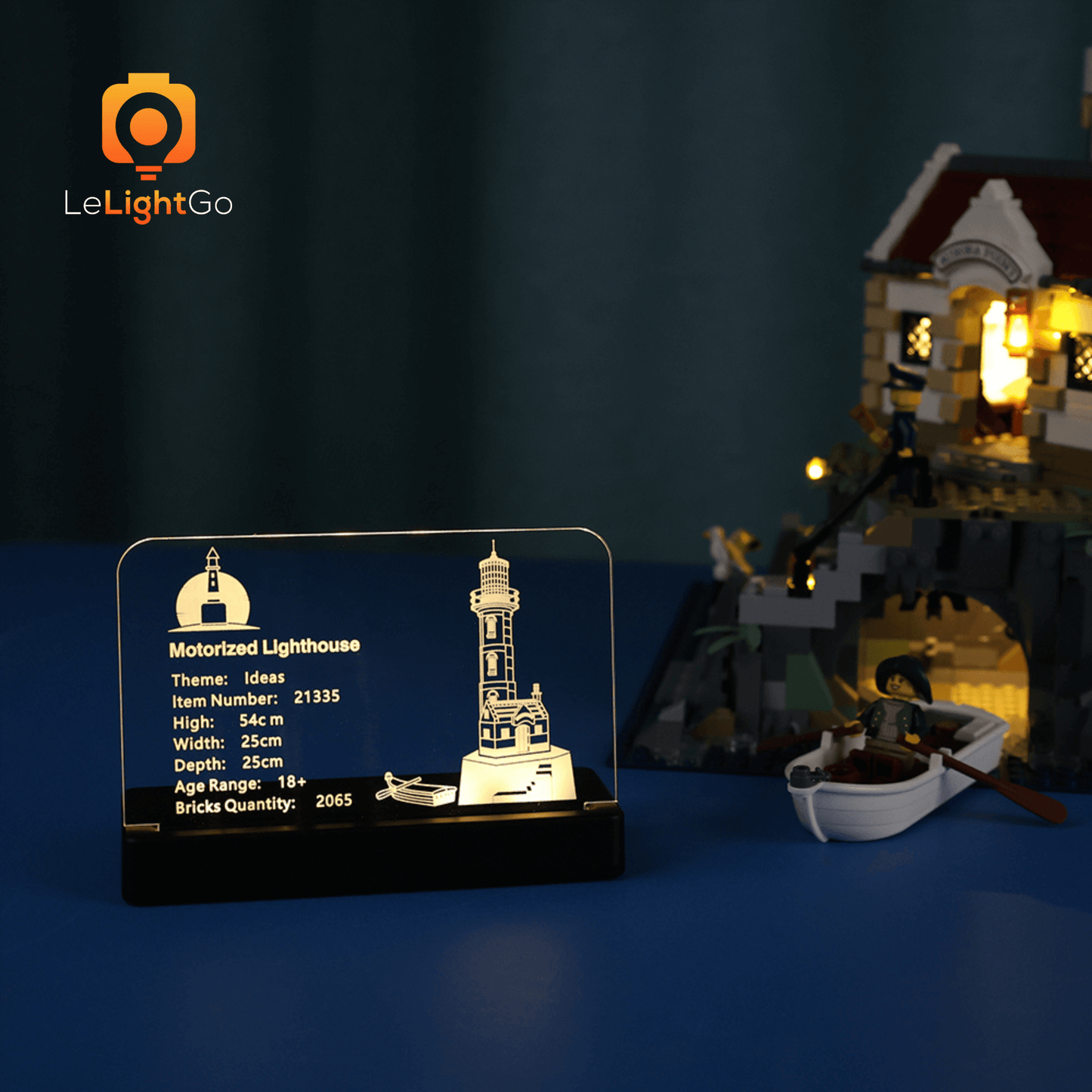 LED Nameplate for Motorized Lighthouse 21335