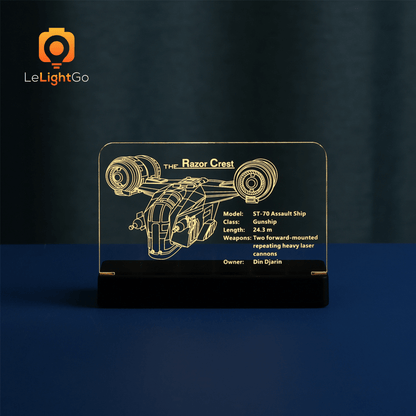 LED Nameplate for The Razor Crest 75331