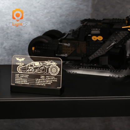 LED Nameplate for DC Batman Batmobile Tumbler 76240