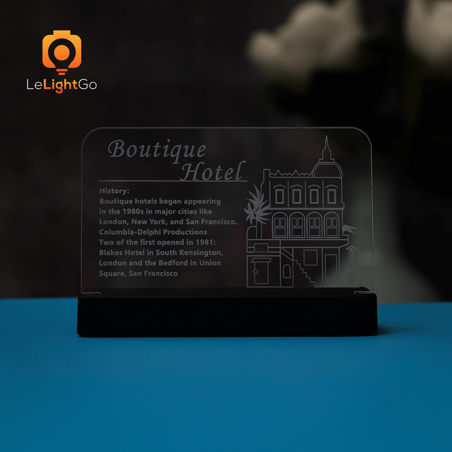 LED Nameplate for Boutique Hotel 10297