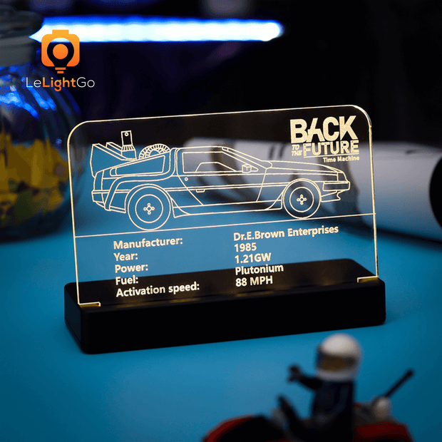 LED Nameplate for Back to the Future Time Machine 10300