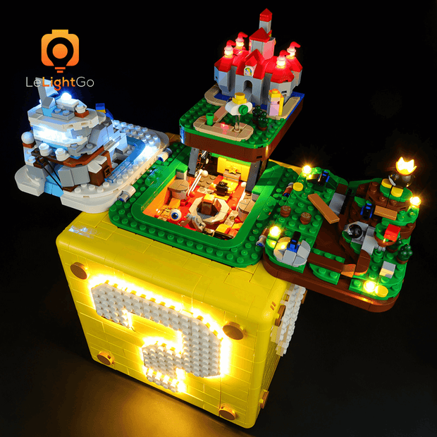 BRIKSMAX Led Lighting Kit for Super Mario 64 Question Mark Block -  Compatible with Lego 71395 Building Blocks Model- Not Include The Lego Set