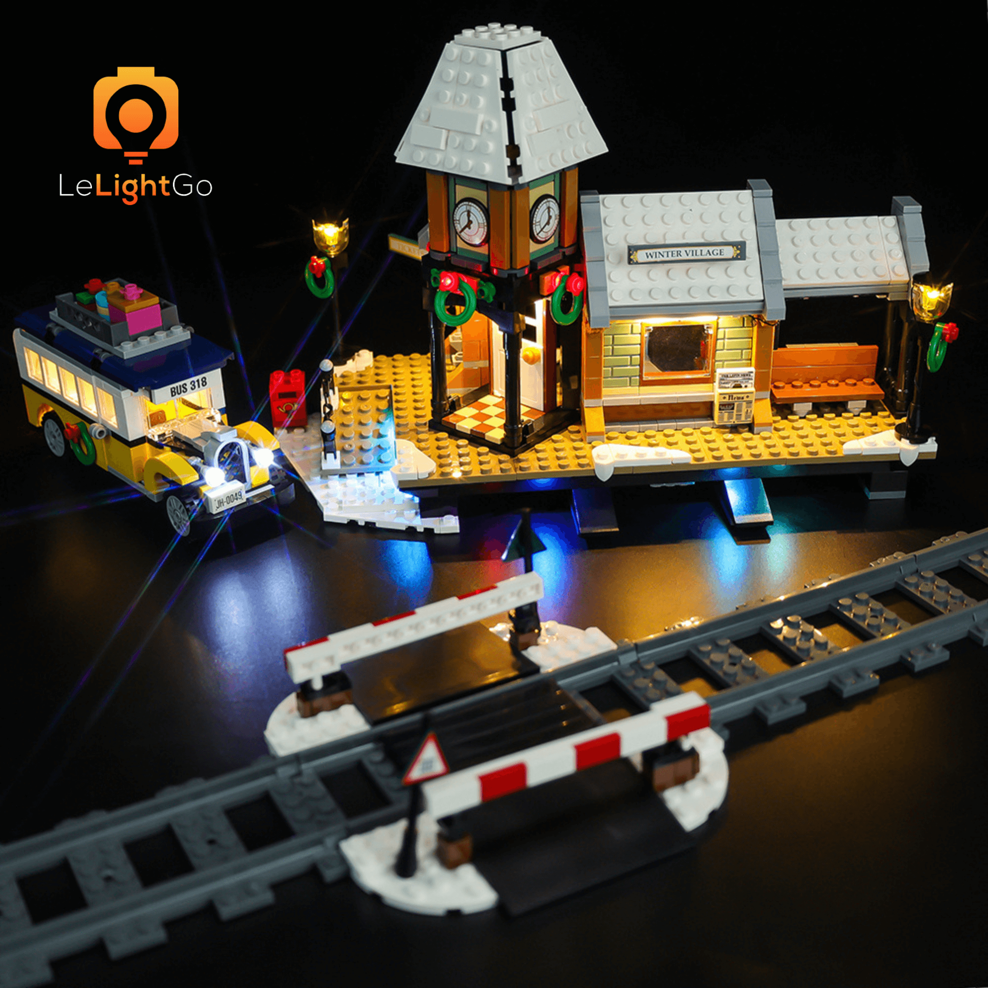 Winter village train station 2025